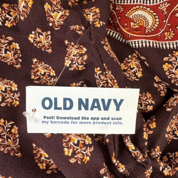 Old Navy Long Puff Sleeve Drawstring Waist Tiered Poet Long Midi Dress Size XL - Picture 6 of 11